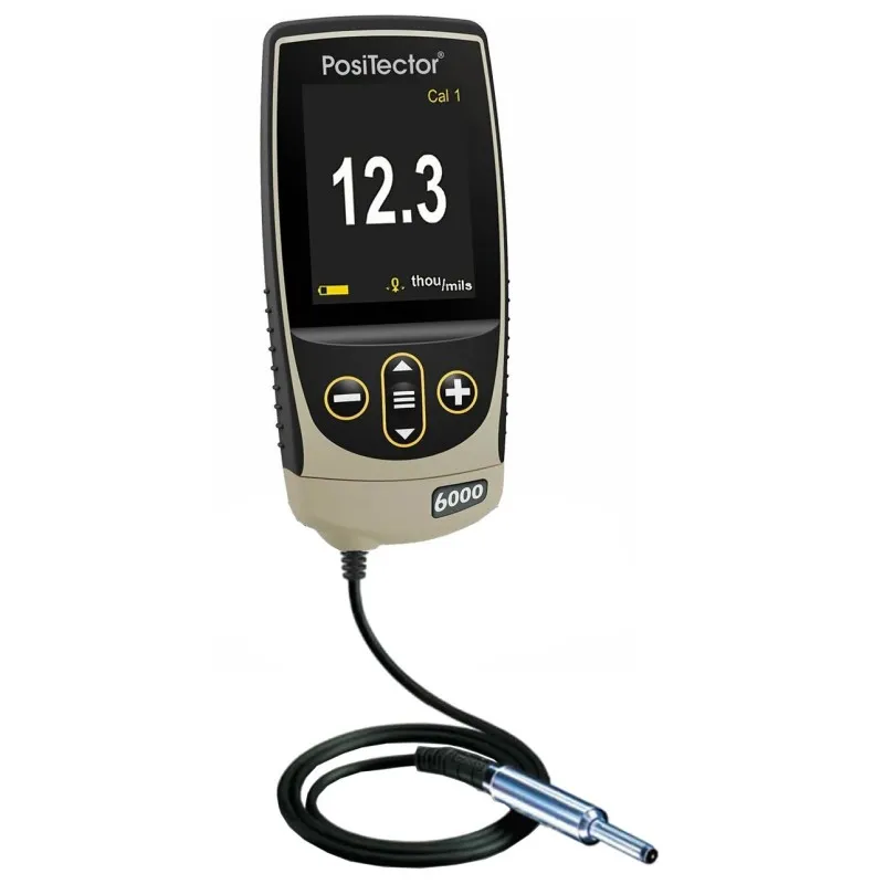 DeFelsko PosiTector 6000 [6000 F0S1] Coating Thickness Gauge With Standard Body, 0° Microprobe, Measures Coatings On Ferrous Metals, 0-45 mils (0-1150 μm)