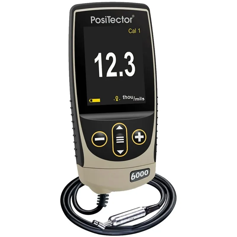 DeFelsko PosiTector 6000 [6000 F45S1] Coating Thickness Gauge With Standard Body, 45° Microprobe, Measures Coatings On Ferrous Metals, 0 - 45 mils (0 - 1150 μm)