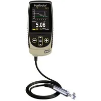 DeFelsko PosiTector 6000 [6000 F90ES3] Coating Thickness Gauge With Advanced Body, Cabled Probe, Measures Coatings On Ferrous Metals, 0 - 45 mils (0 - 1150 μm)
