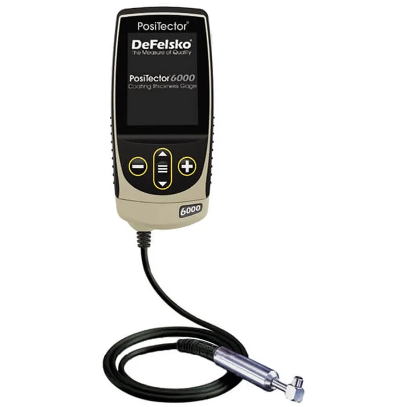 DeFelsko PosiTector 6000 [6000 F90S1] Coating Thickness Gauge With Standard Body, 90° Microprobe, Measures Coatings On Ferrous Metals, 0 - 45 mils (0 - 1150 μm)