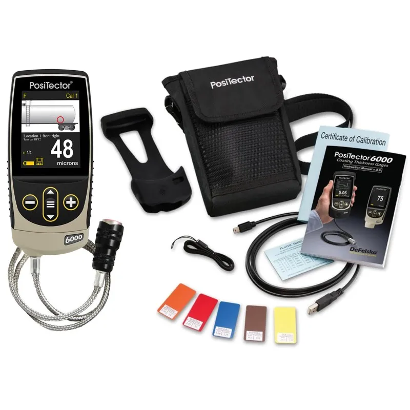 DeFelsko PosiTector 6000 [6000 FHXS1] Coating Thickness Gauge With Standard Body, Xtreme High Temperature Probe, Measures Coatings On Ferrous Metals, 0 - 400 mils (0 - 10,000 μm)