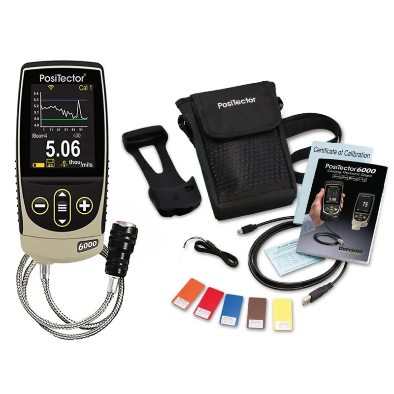 DeFelsko PosiTector 6000 [6000 FHXS3] Coating Thickness Gauge With Advanced Body, Xtreme High Temperature Probe, Measures Coatings On Ferrous Metals, 0 - 400 mils (0 - 10,000 μm)