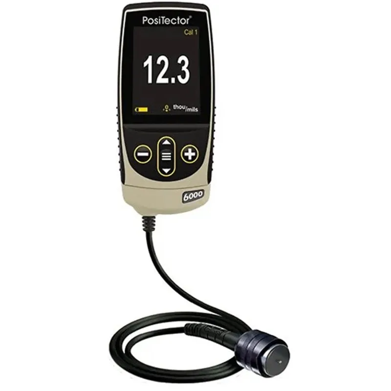DeFelsko PosiTector 6000 [6000 FKS1] Coating Thickness Gauge With Standard Body, High Range Cabled Probe, Measures Coatings On Ferrous Metals, 0 - 500 mils  (0 - 13 mm)