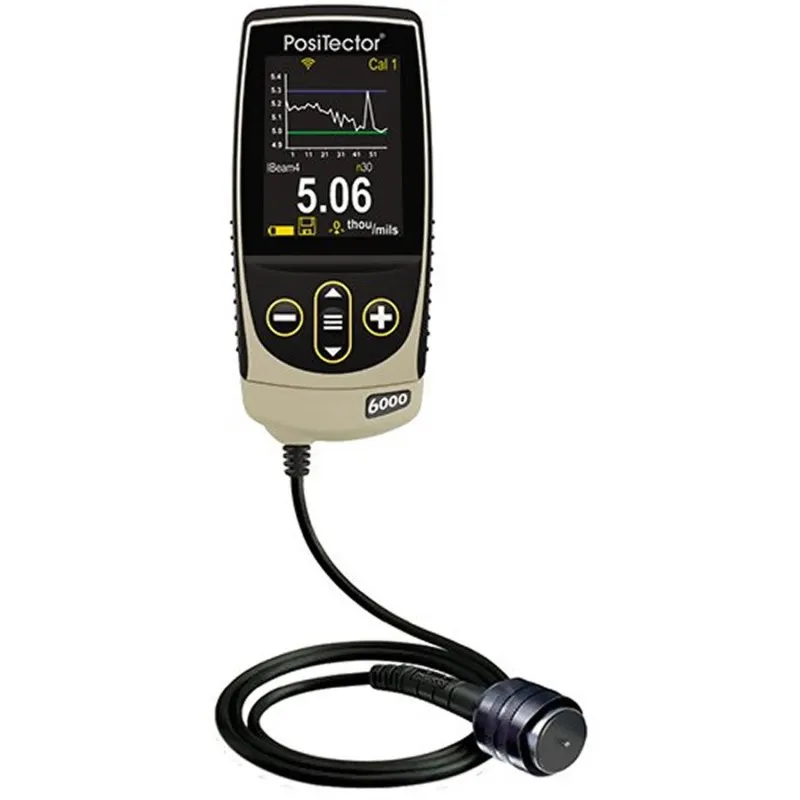 DeFelsko PosiTector 6000 [6000 FKS3] Coating Thickness Gauge With Advanced Body, High Range Cabled Probe, Measures Coatings On Ferrous Metals, 0 - 500 mils (0 - 13 mm)