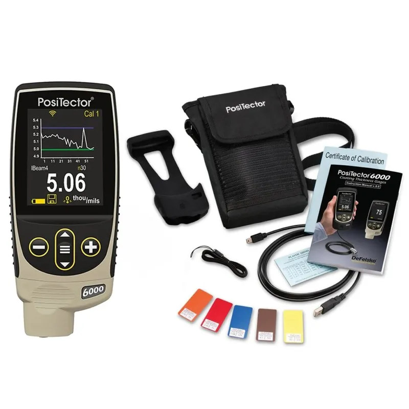 DeFelsko PosiTector 6000 [6000 FN3] Coating Thickness Gauge With Advanced Body, Integral Probe, Measures Coatings On All Metals, 0 - 60 mils (0 - 1500 μm)