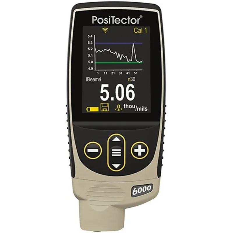 DeFelsko PosiTector 6000 [6000 FN3] Coating Thickness Gauge With Advanced Body, Integral Probe, Measures Coatings On All Metals, 0 - 60 mils (0 - 1500 μm)