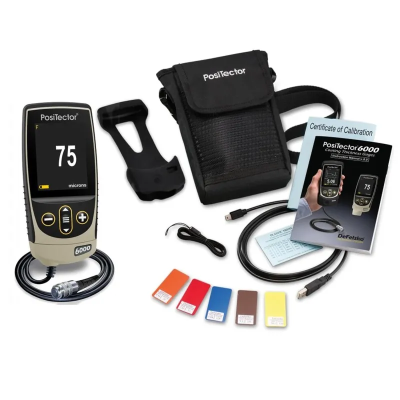 DeFelsko PosiTector 6000 [6000 FNS1] Coating Thickness Gauge With Standard Body, Cabled Probe, Measures Coatings On All Metals, 0 - 60 mils (0 - 1500 µm)