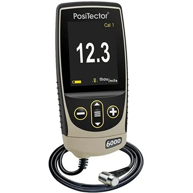 DeFelsko PosiTector 6000 [6000 FRS1] Coating Thickness Gauge With Standard Body, Cabled Right Angle Probe, Measures Coatings On Ferrous Metals, 0-60 Mils (0 - 1500 µm)