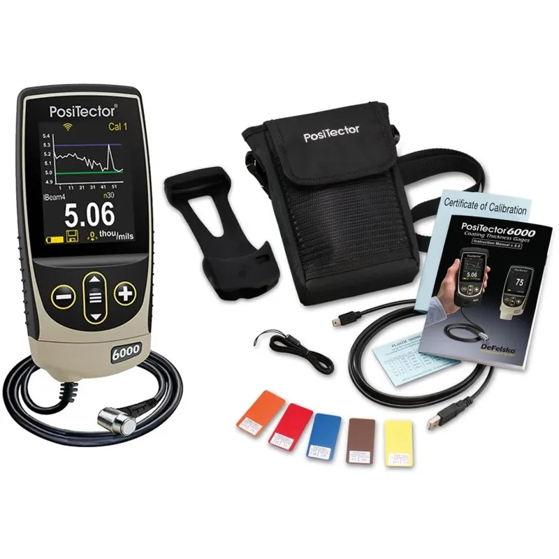 DeFelsko PosiTector 6000 [6000 FRS3] Coating Thickness Gauge With Advanced Gage Body, Right Angle Cabled Probe FRS, Measures Coatings On Ferrous Metals, 0-60 mils (0-1500 µm)