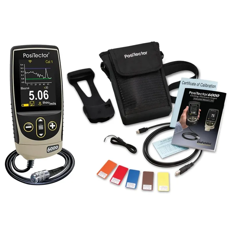 DeFelsko PosiTector 6000 [6000 FS3] Coating Thickness Gauge With Advanced Body, Cabled Probe, Measures Coatings On Ferrous Metals, 0-60 mils (0-1500 µm)
