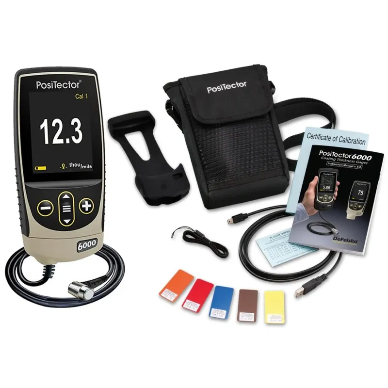 DeFelsko PosiTector 6000 [6000 FTRS1] Coating Thickness Gauge With Standard Body, Cabled Right Angle Probe, Measures Coatings On Ferrous Metals, 0-250 Mils (0 - 6 mm)
