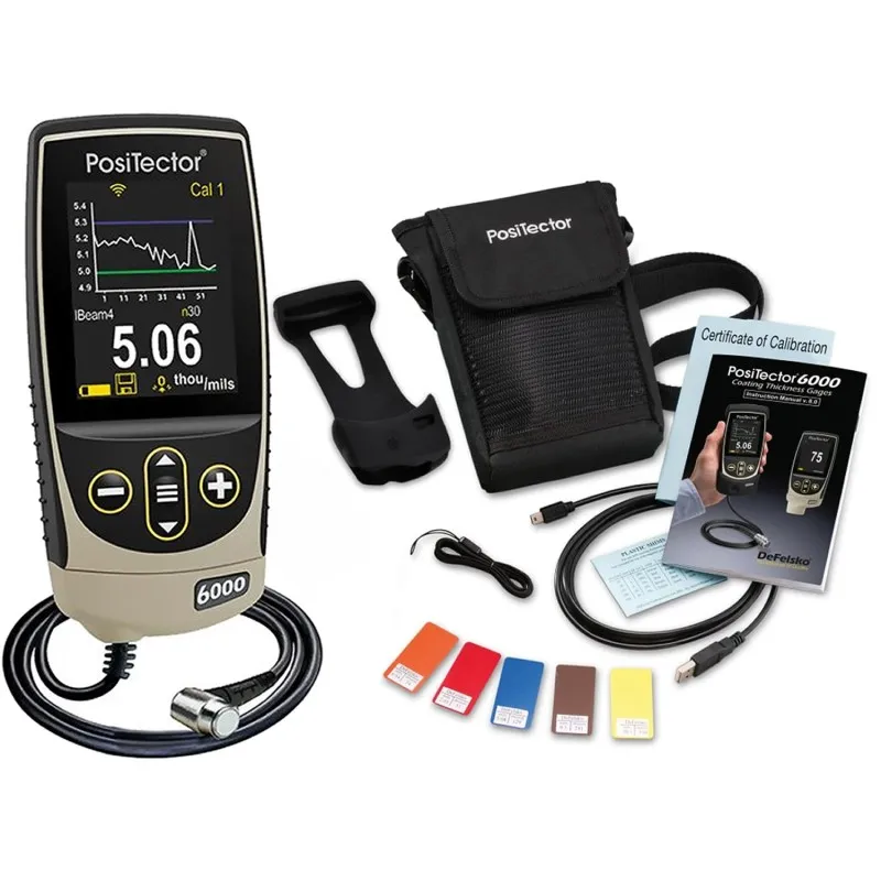 DeFelsko PosiTector 6000 [6000 FTRS3] Coating Thickness Gauge With Advanced Body, Cabled Right Angle Probe, Measures Coatings On Ferrous Metals