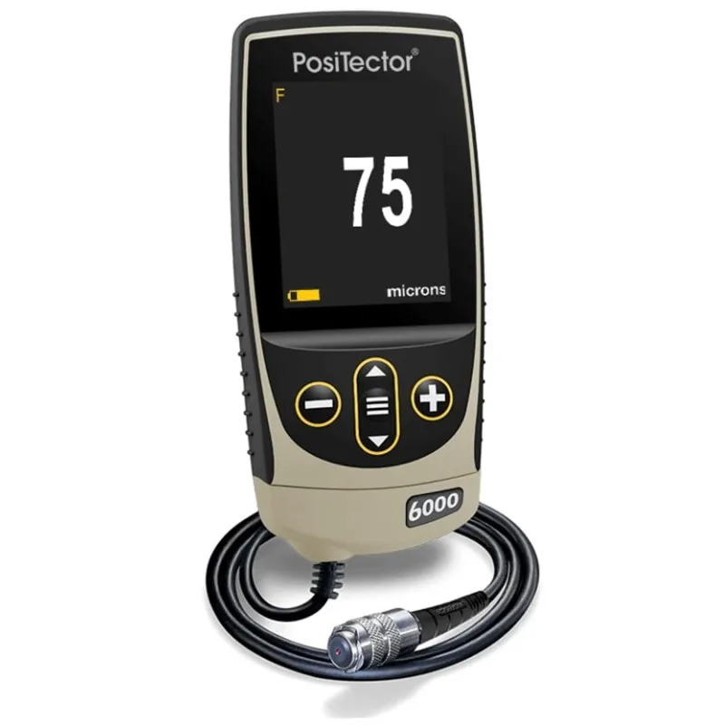 DeFelsko PosiTector 6000 [6000 FTS1] Coating Thickness Gauge With Standard Body, High Range Integral Probe, Measures Coatings On Ferrous Metals, 0 - 250 mils (0 - 6 mm)