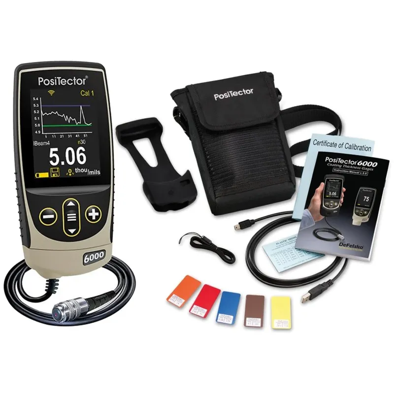 DeFelsko PosiTector 6000 [6000 FTS3] Coating Thickness Gauge With Advanced Body, High Range Integral Probe, Measures Coatings On Ferrous Metals, 0 - 250 mils (0 - 6 mm)