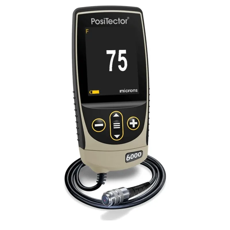 DeFelsko PosiTector 6000 [6000 FXS1] Coating Thickness Gauge With Standard Gage Body, Xtreme High Temperature Cabled Probe FXS, Measures Coatings On Ferrous Metals, 0 – 80 mils (0 – 2000 µm)