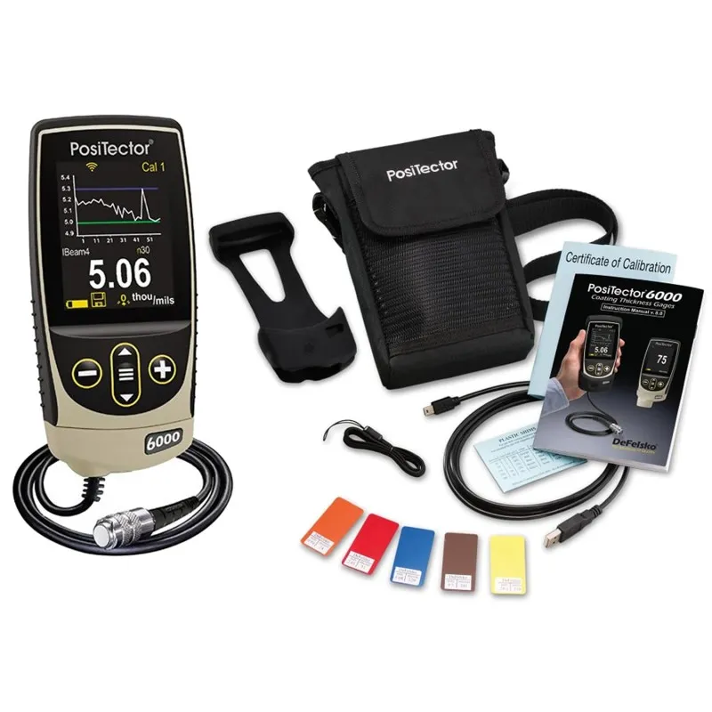 DeFelsko PosiTector 6000 [6000 FXS3] Xtreme Coating Thickness Gauge With Advanced Body, Xtreme High Temperature Cabled Probe, Measures Coatings On Ferrous Metals, 0 - 80 mils (0 - 2000 μm)