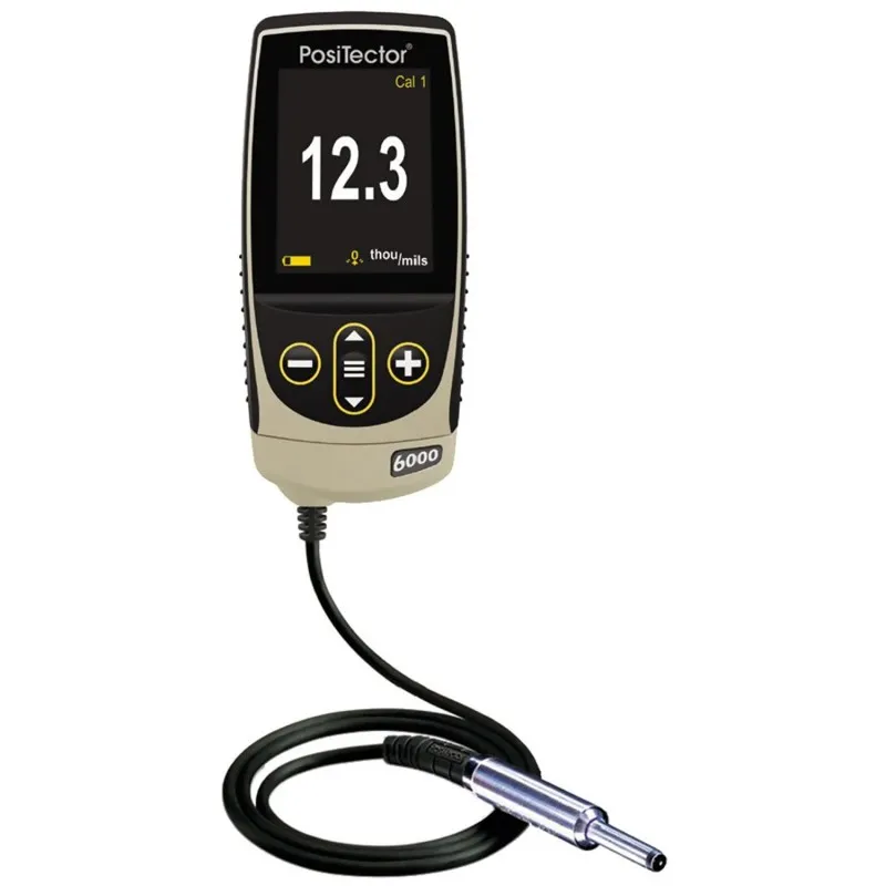 DeFelsko PosiTector 6000 [6000 N0S1] Coating Thickness Gauge With Standard Body, 0° Microprobe, Measures Coatings On Non-Ferrous Metals, 0-25 mils (0-625 µm)