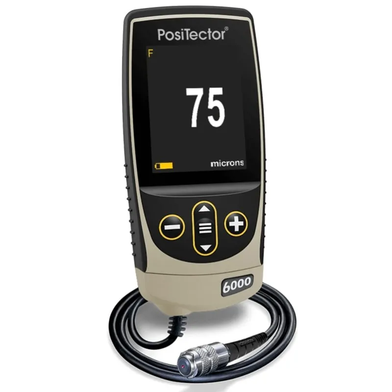 DeFelsko PosiTector 6000 [6000 NAS1] Coating Thickness Gauge With Standard Body, Cabled Probe, Measures Coatings On Non-Ferrous Metals, 0 - 25 mils (0 - 625 μm)