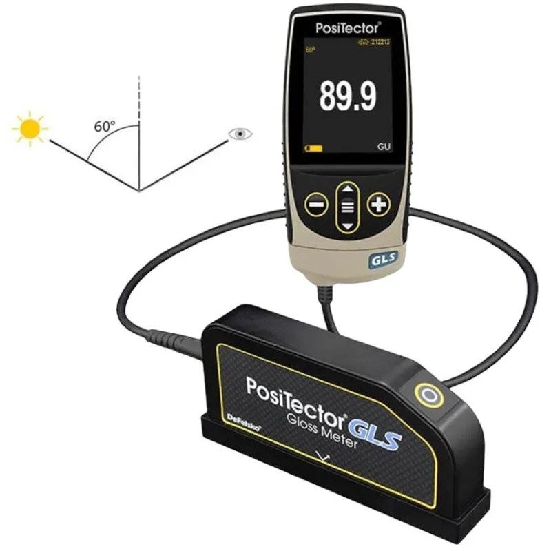 DeFelsko PosiTector GLS [GLS60-1] Standard Portable Gloss Meter, Range: High Gloss, 60° Value: > 70 GU, Measure With: 20°