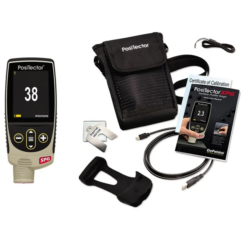 DeFelsko PosiTector SPG [SPG 3] Advanced Surface Profile Gage With PRBSPG-B Integral Probe For Blasted Steel , 0 – 500 μm (0 – 20 mils)