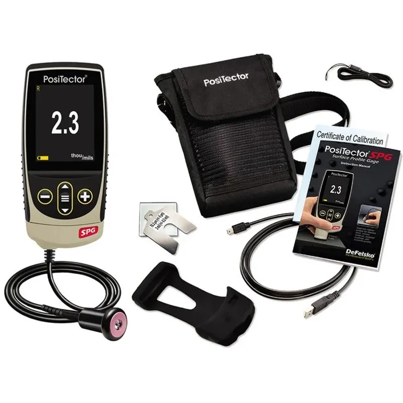 Defelsko PosiTector SPG [SPG S3] Advanced Surface Profile Gage With PRBSPGS Cabled Probe For Blasted Steel, 0 – 500 μm (0 – 20 mils)