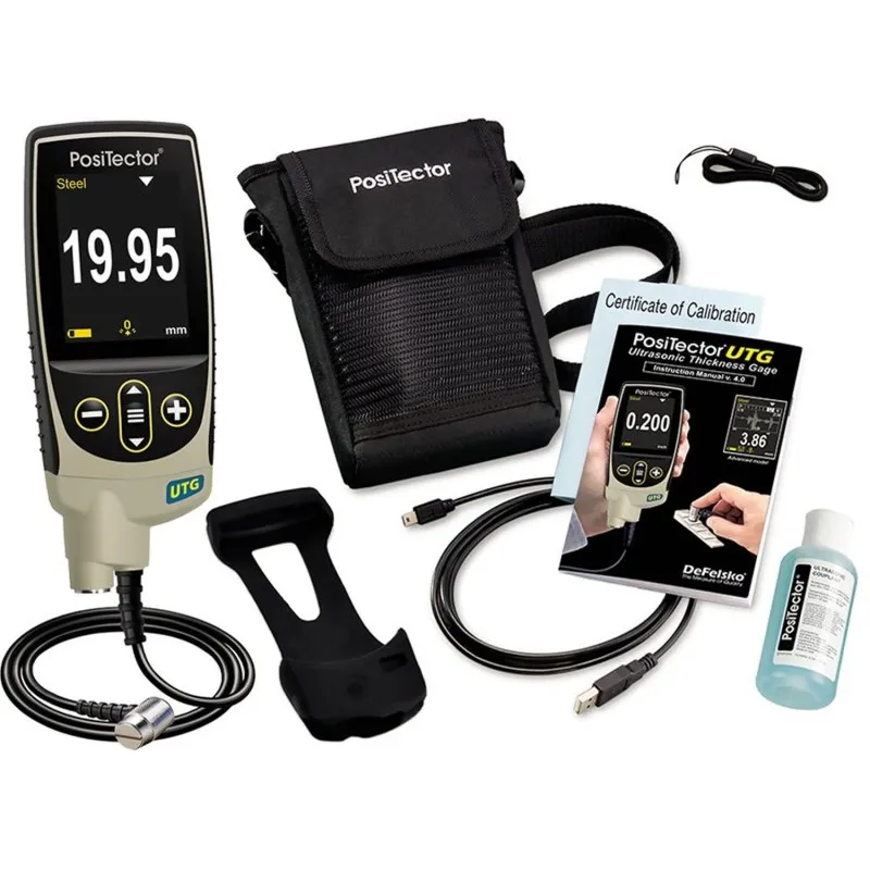 DeFelsko PosiTector UTG C [UTGCLF3-G] Advanced Ultrasonic Thickness Gage w/ PRBUTGCLF-C Low Frequency Cabled Probe Type 2.25 MHz Dual Element, Range: 0.080" To 5.000" (1.00 to 125.00mm)