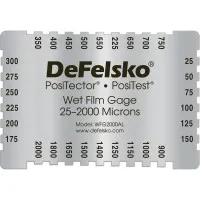 DeFelsko WFG [WFG2000AL10PK] Aluminum 4-Sided Wet Film Thickness Gage, 25–2,000 μm (10 Pack)