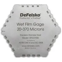 DeFelsko WFG [WFG370SS] Stainless 6-Sided Wet Film Thickness Gage, 20–370 μm