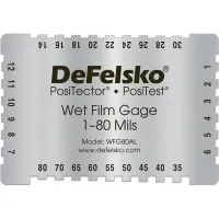 DeFelsko WFG [WFG80AL10PK] Aluminum 4-Sided Wet Film Thickness Gage, 1–80 Mils 10 Pack