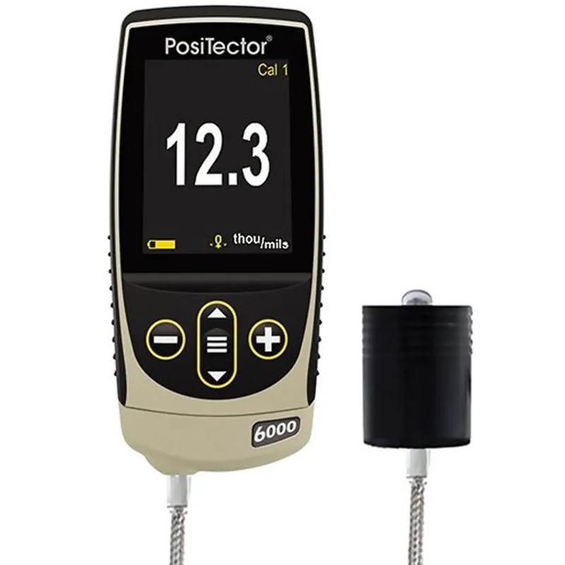 DeFelsko PosiTector 6000 [6000 FLS1] Coating Thickness Gauge With Standard Body, High Range Cabled Probe, Measures Coatings On Ferrous Metals, 0 - 1.5 inches (0 - 38 mm)