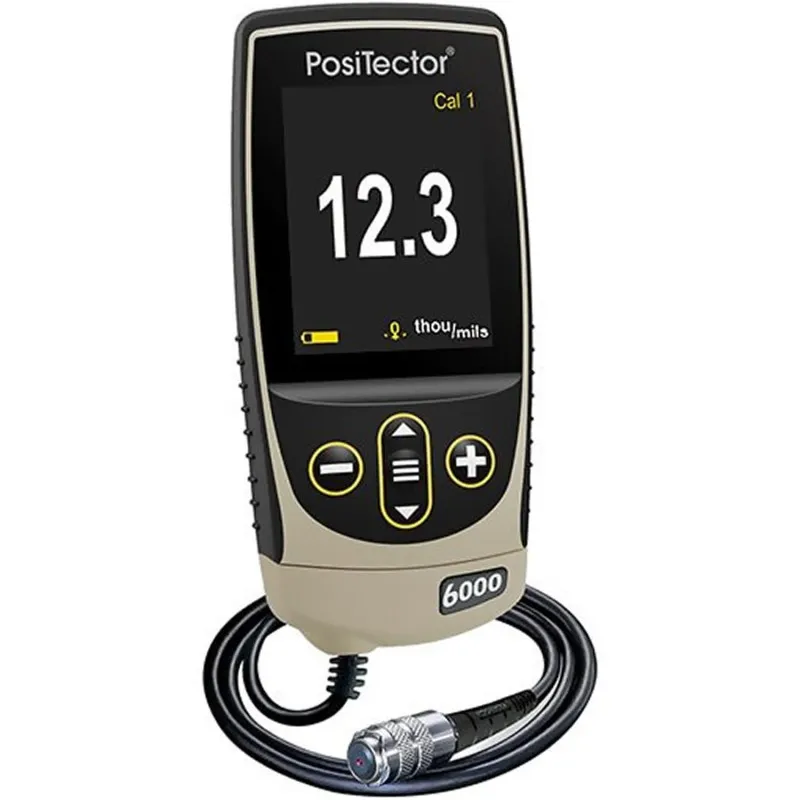 DeFelsko PosiTector 6000 [6000 FNS1] Coating Thickness Gauge With Standard Body, Cabled Probe, Measures Coatings On All Metals, 0 - 60 mils (0 - 1500 µm)