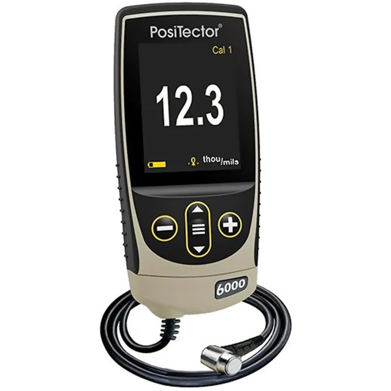 DeFelsko PosiTector 6000 [6000 FTRS1] Coating Thickness Gauge With Standard Body, Cabled Right Angle Probe, Measures Coatings On Ferrous Metals, 0-250 Mils (0 - 6 mm)
