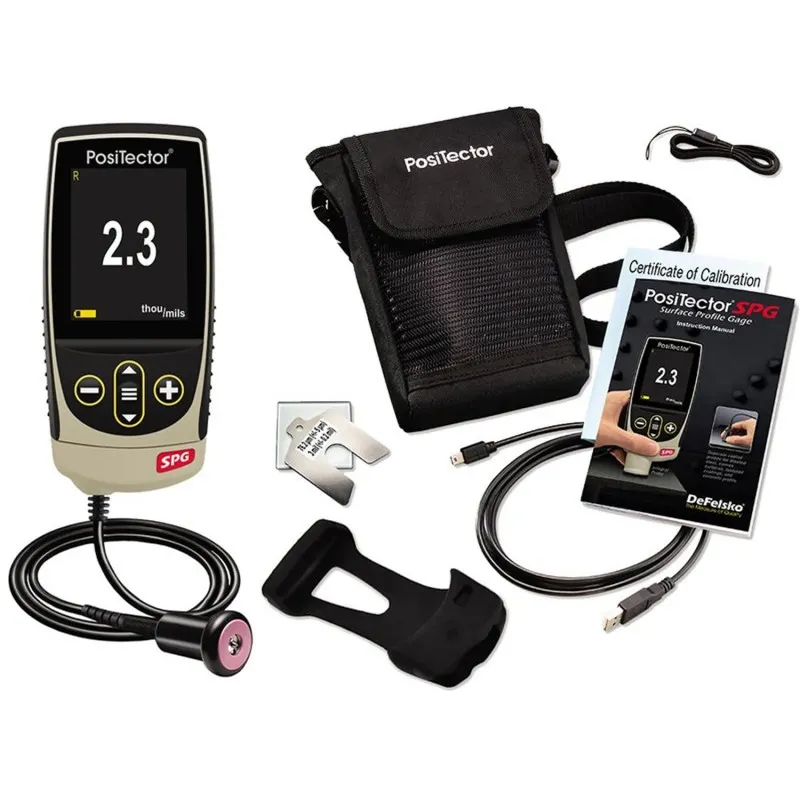 Defelsko PosiTector SPG  [SPG S1] Standard Surface Profile Gage With PRBSPGS Cabled Probe For Blasted Steel,  0 – 500 μm  (0 – 20 mils)