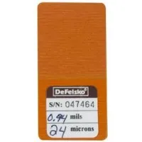 DeFelsko STDC [STDCS1] Certified Plastic Shim, Individual Certified Shim, 25µm (1mil), Orange