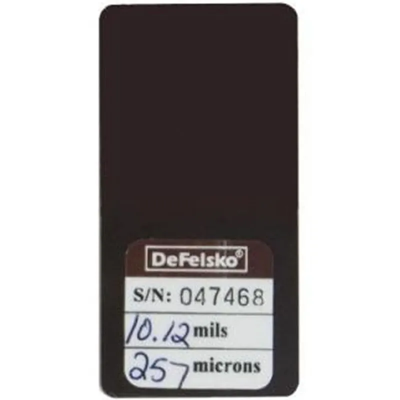 DeFelsko STDC [STDCS10] Certified Plastic Shim, Individual Certified Shim, 250 μm (10 mil), Brown