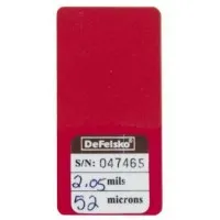 DeFelsko STDC [STDCS2] Certified Plastic Shim, Individual Certified Shim, 50 μm (2 mil), Red