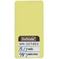 DeFelsko STDC [STDCS20] Certified Plastic Shim, Individual Certified Shim, 500 μm (20 mil), Yellow