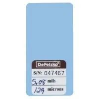 DeFelsko STDC [STDCS5] Certified Plastic Shim, Individual Certified Shim, 125 μm (5 mil), Blue
