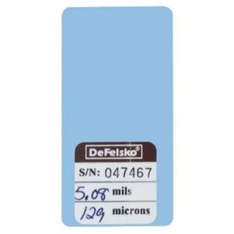 DeFelsko STDC [STDCS5] Certified Plastic Shim, Individual Certified Shim, 125 μm (5 mil), Blue