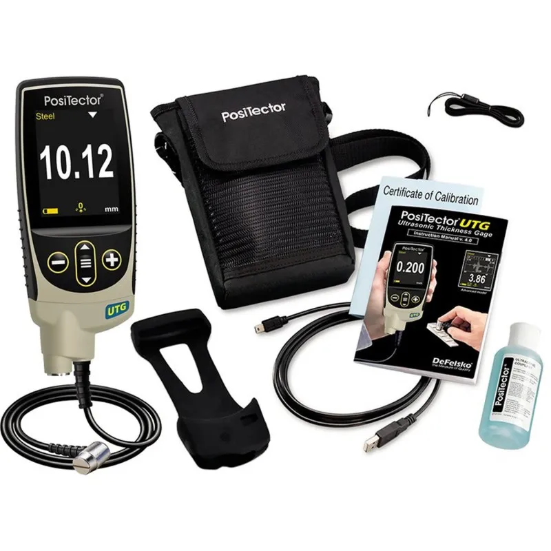 DeFelsko PosiTector UTG [UTGC3-G] Advanced Ultrasonic Thickness Gauge w/ PRBUTGC-C Corrosion Cabled Probe, 5 MHz Dual Element, 0.040" to 5.000" (1.00 to 125.00mm)
