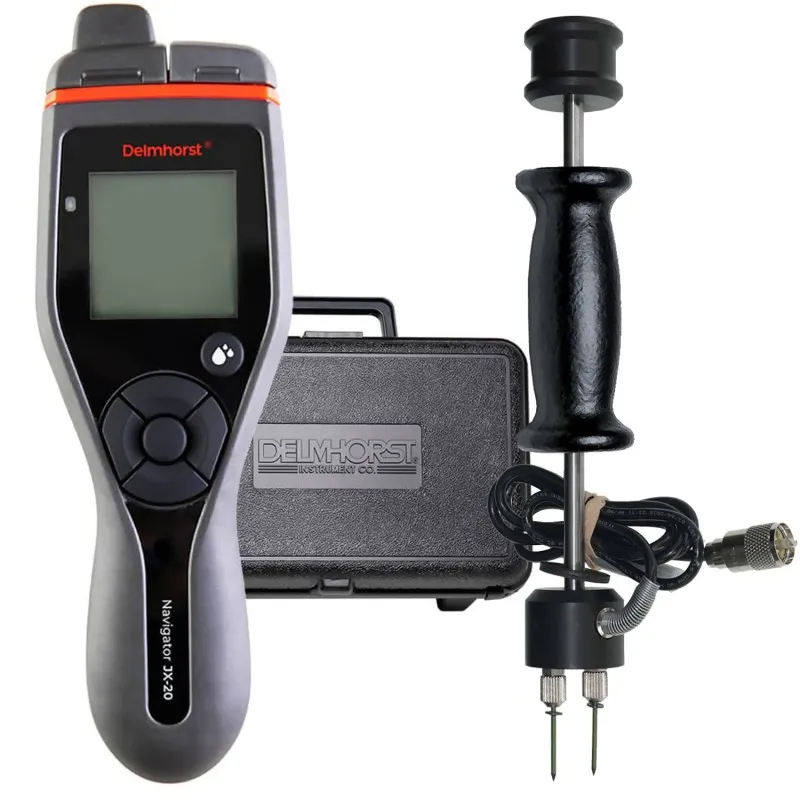 Delmhorst JX-20 [JX-20/P01] Digital Moisture Meter with 26-ES Hammer Electrode, Extra Pins and Carrying Case