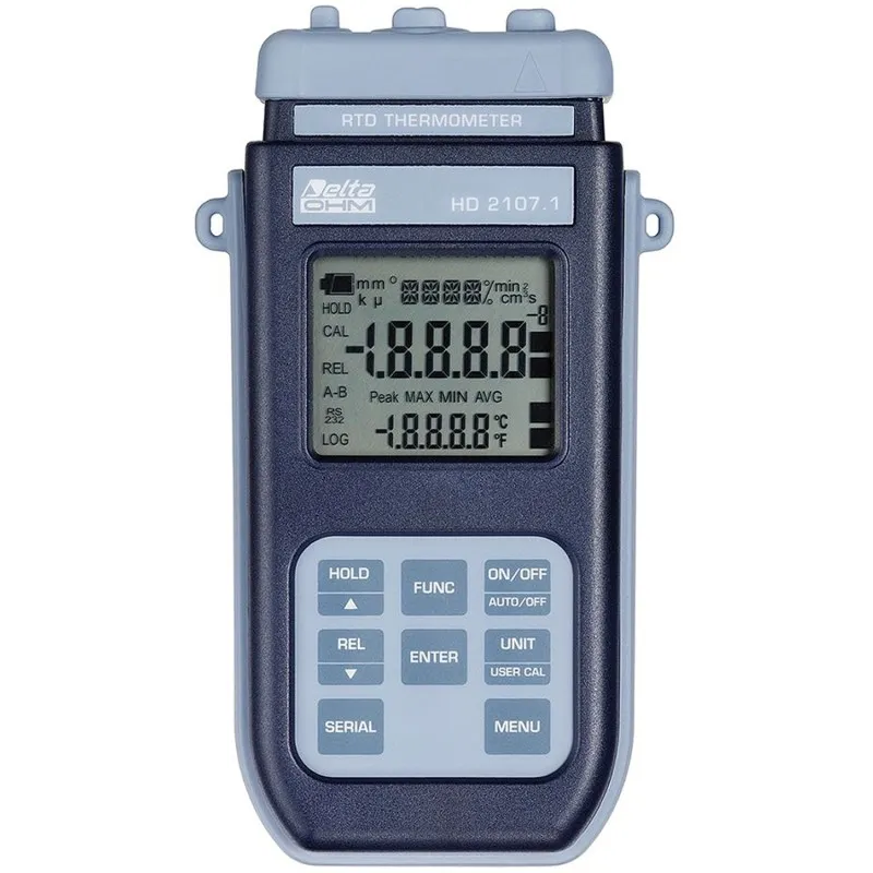 Delta Ohm HD2107 [HD2107.1]  Centesimal Thermometer with SICRAM Module Measuring Range –200°C +650°C.