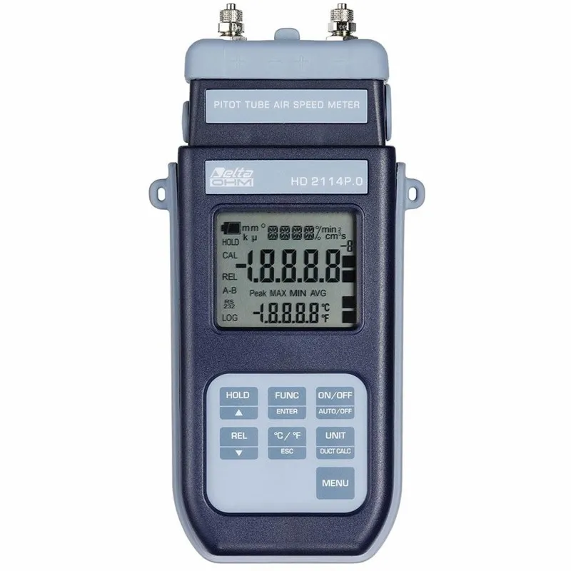 Delta Ohm HD2114P Differential Pressure Manometer Velocity Meter