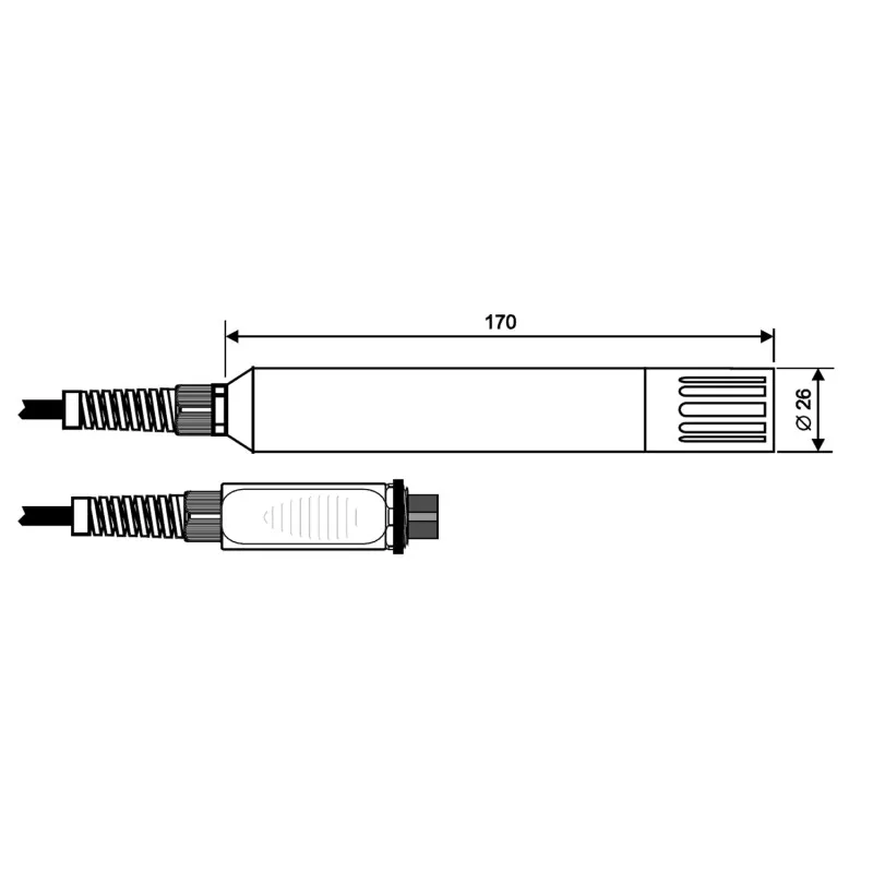 Delta Ohm HP472ACR Combined Dew Point And Temperature Probe w/ SICRAM Module, 0...100% RH -20 °C...+80 °C