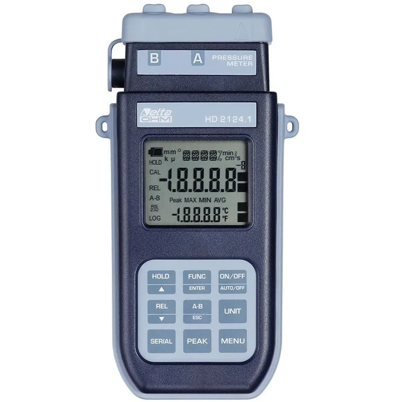 Delta Ohm HD2124 [HD2124.1] Manometer-Thermometer w/ Two Input for SICRAM Module