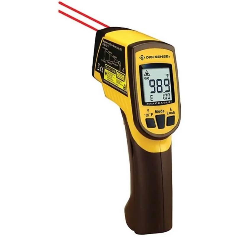 Digi-Sense 37803-95 [WD-37803-95] Dual-Laser Infrared Thermometer with Type K and NIST-Traceable Calibration, -60°C to 550°C