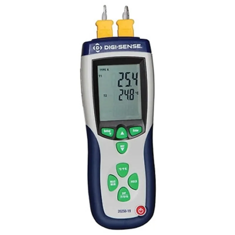 Digi-Sense 20250-02 Dual-Input Thermocouple Probe Thermometer -346 to 2501° F  (-210 to 1372° C)