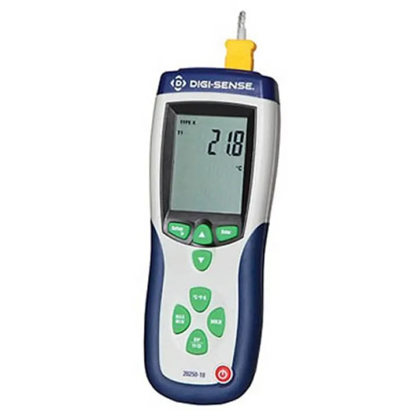 Digi-Sense 20250-18 Type K Single-Input Thermocouple Probe Thermometer -328 to 2501° F  (-200 to 1372° C)