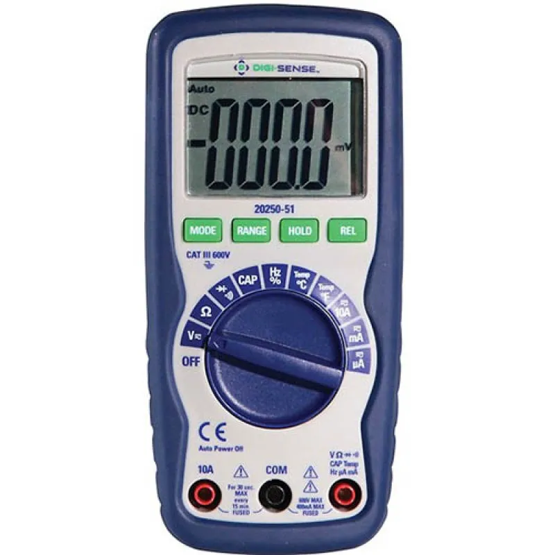 Digi-Sense 20250-51 [WD-20250-51] Compact Digital Multimeter, Auto-Ranging with NIST-Traceable Calibration