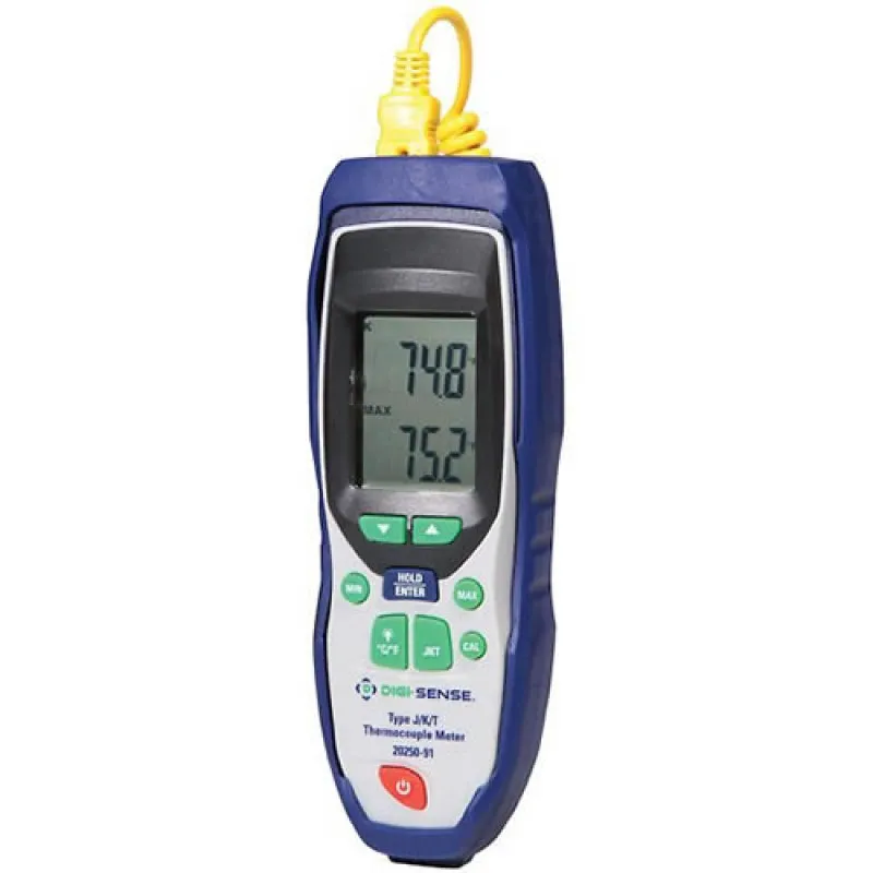 Digi-Sense 20250-91 Single-Input Thermocouple Thermometer, Type J/K/T/R/S Input